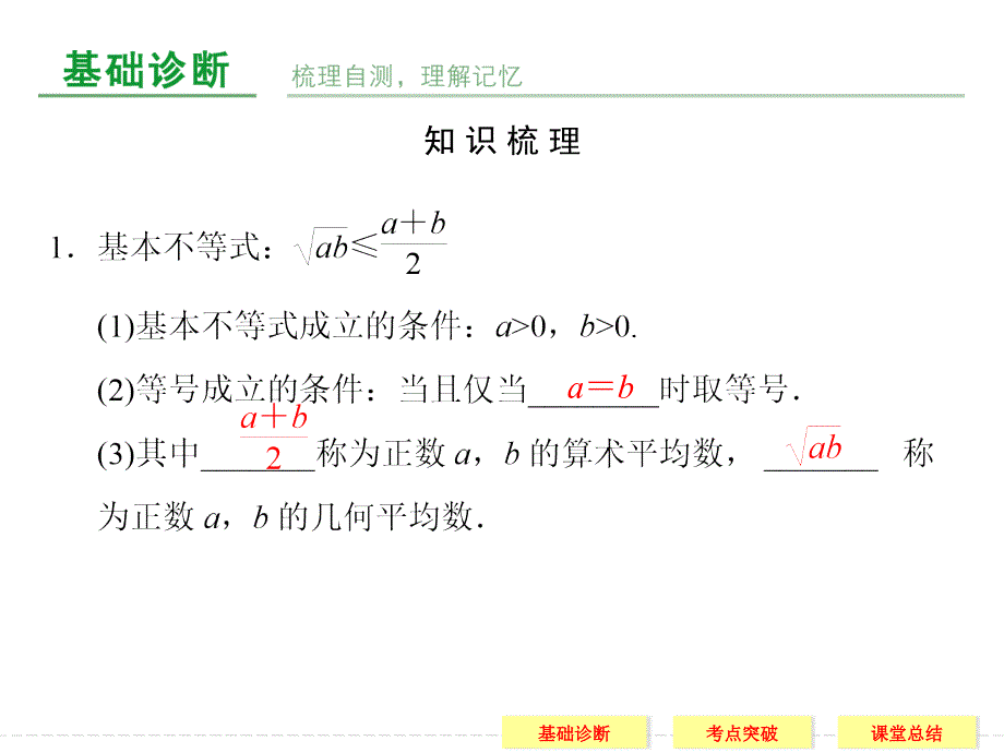 第3讲基本不等式及其应用课件_第2页