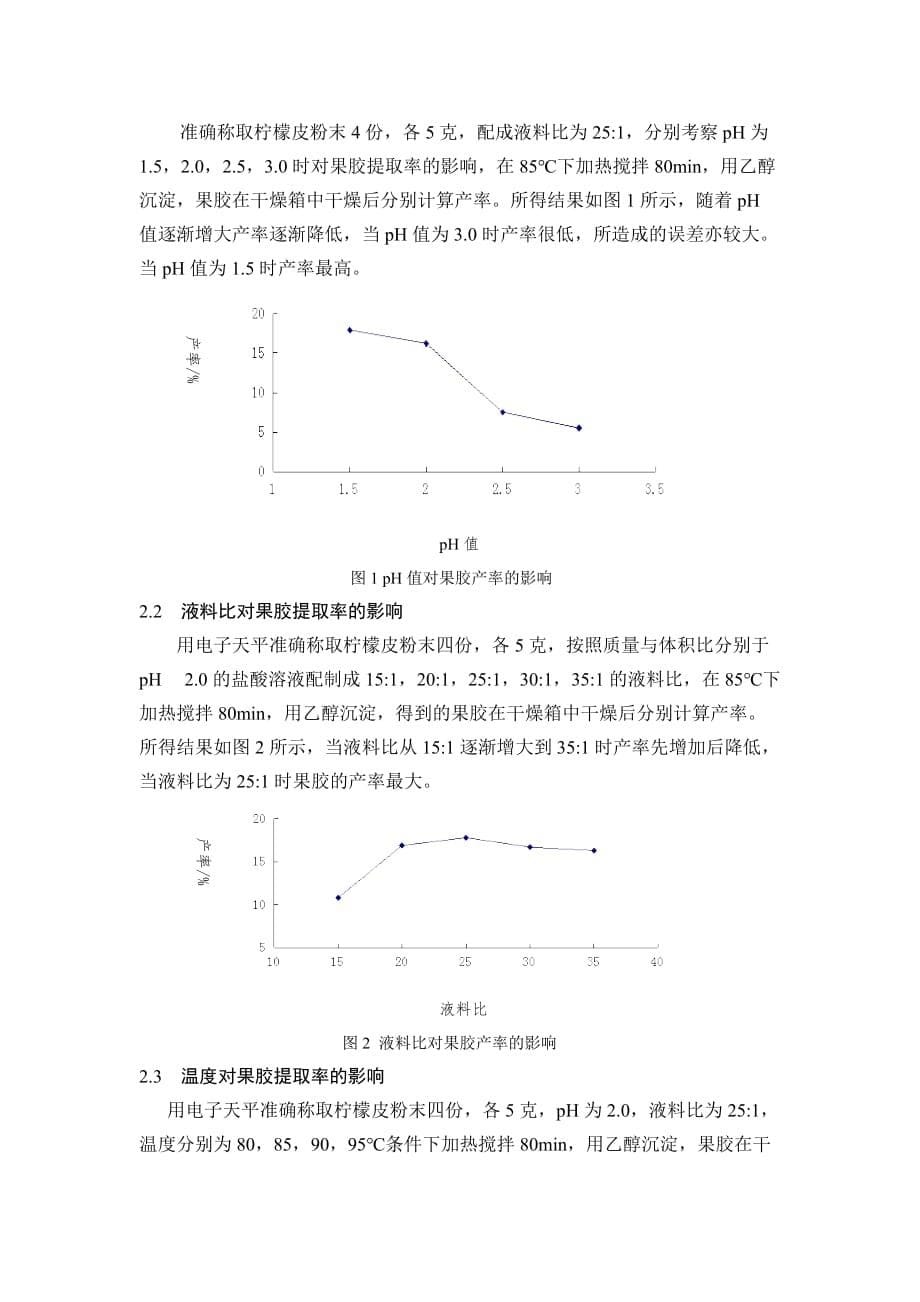 柠檬皮中果胶的提取工艺研究_第5页