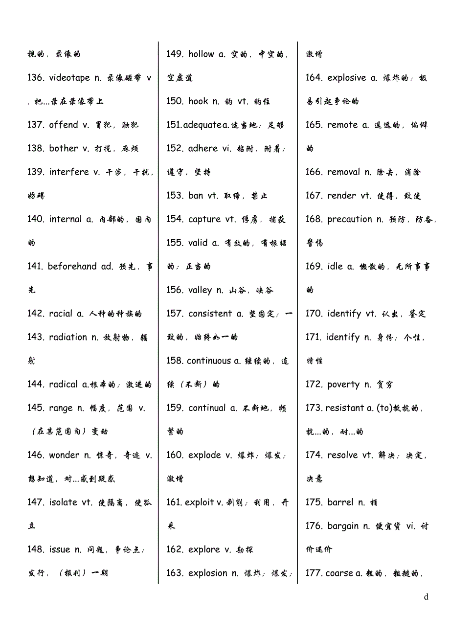 最新英语四级高频词汇1.doc_第4页