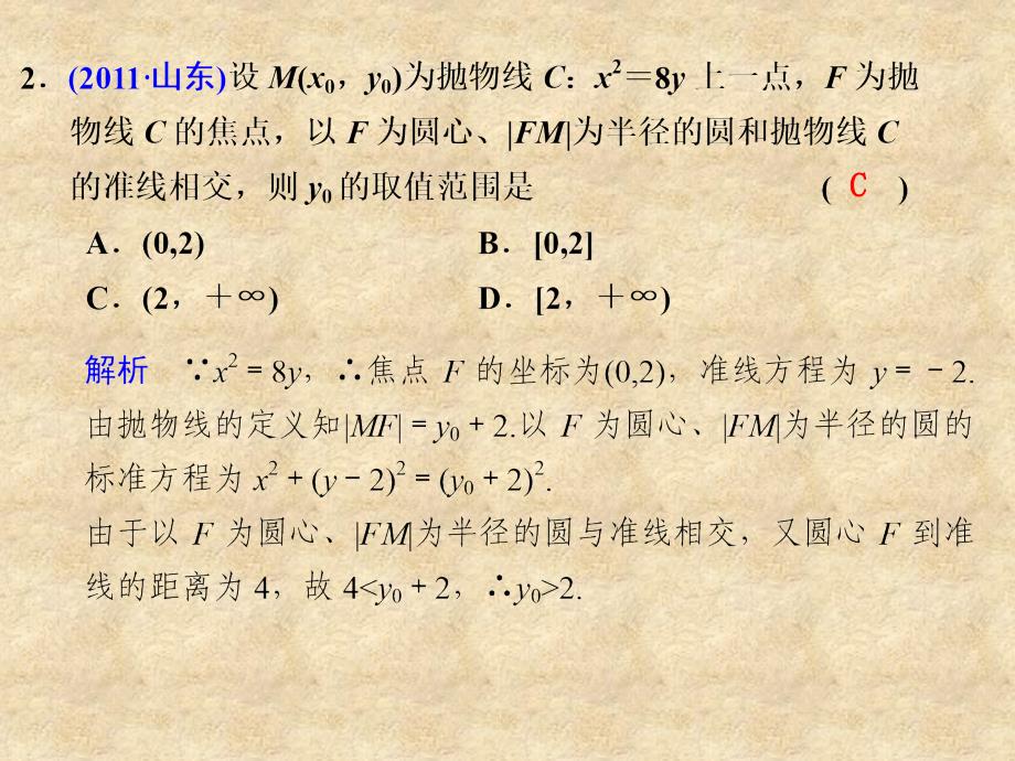 高考数学复习专题六第3讲 直线与圆锥曲线的位置关系课件 理_第2页