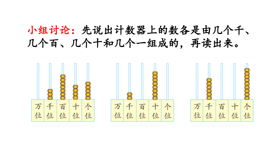 小学数学人教版二年级下册课件7.7万以内数的读法_第4页