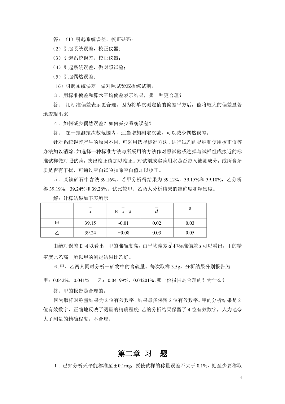 17152编号四川大学华东理工大学分析化学第六版课后答案_第4页