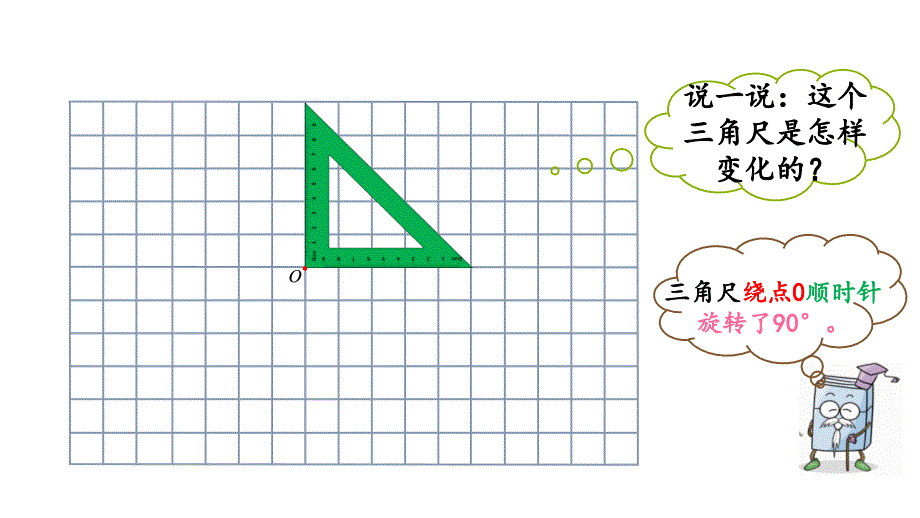 小学数学人教版五年级下册课件5.2在方格纸上画出简单图形旋转后的图形_第2页