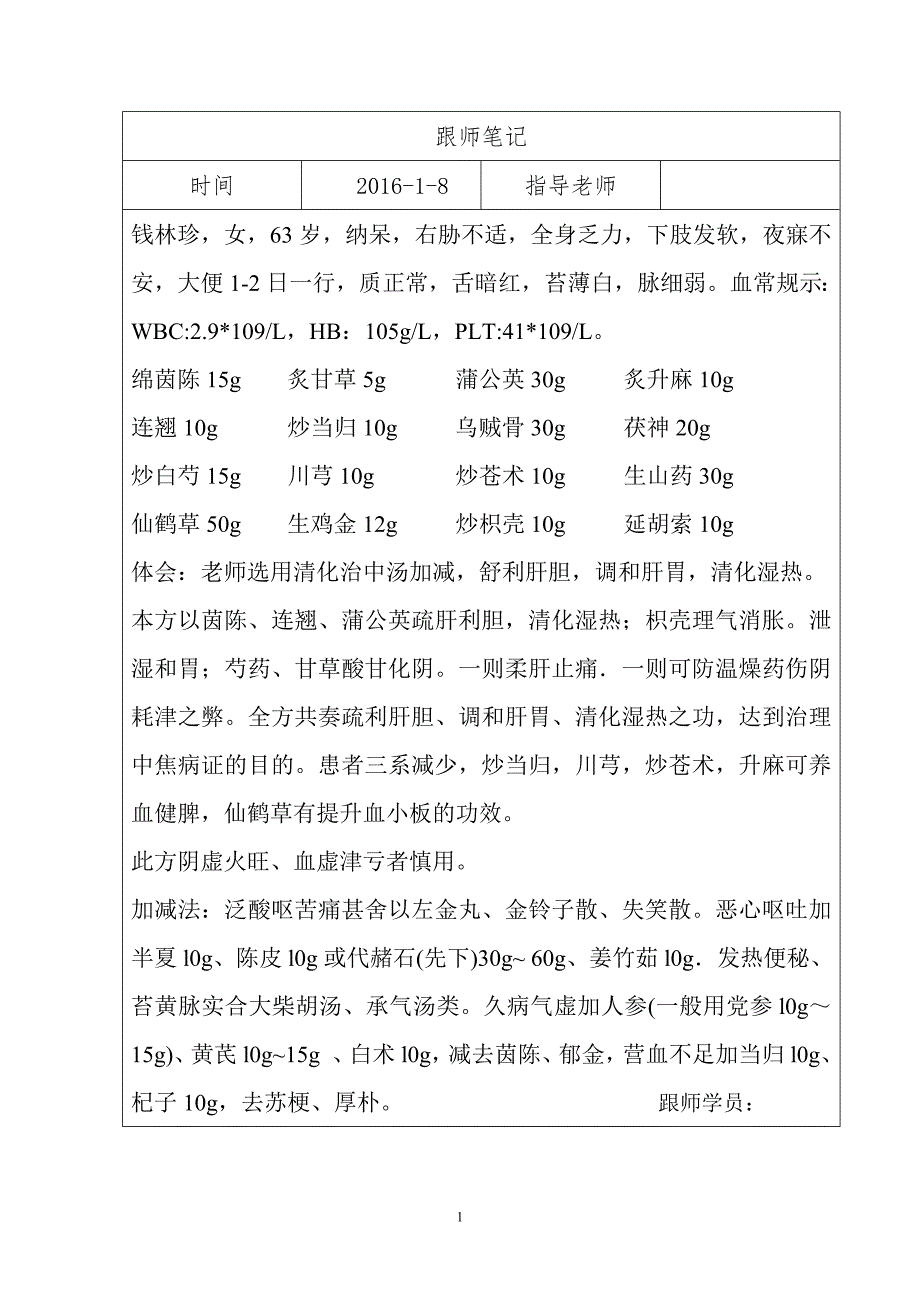 中医师带徒跟师笔记(最新编写修订)_第1页