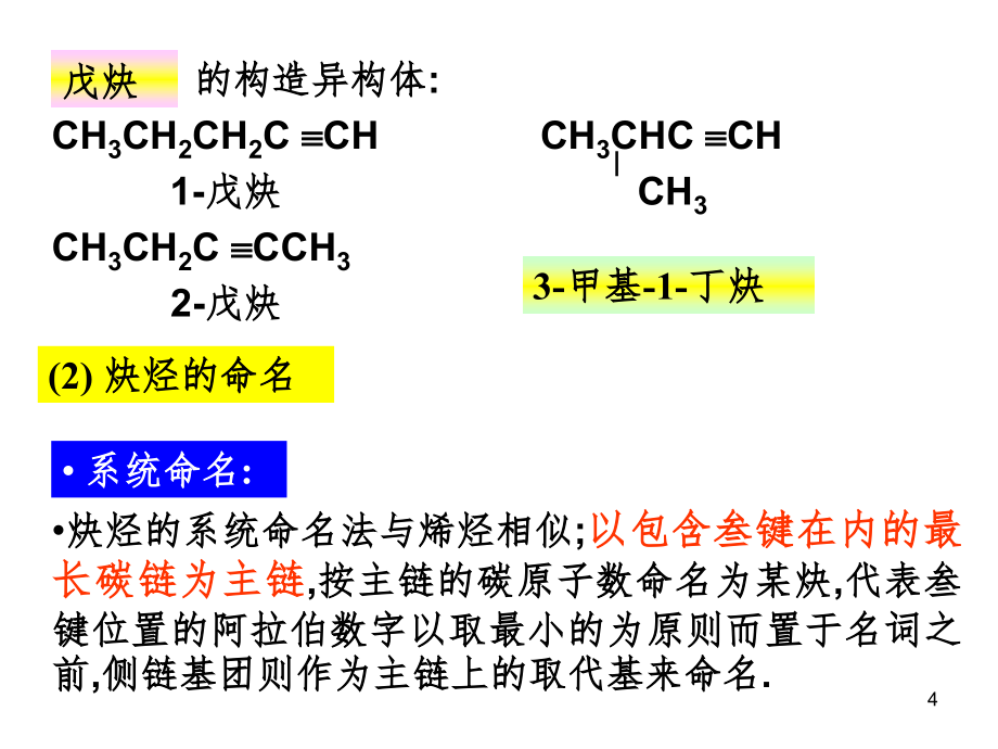 有机化学第5章--炔烃--二烯烃PPT课件_第4页