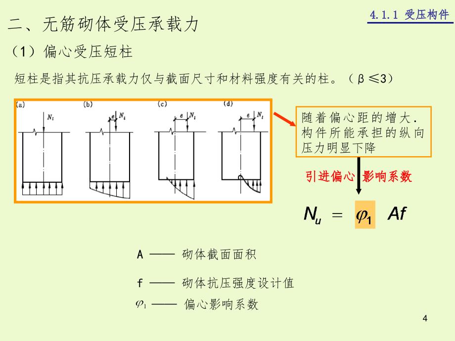 第4-1-1章-砌体受压构件的承载力计算(作业版)PPT课件_第4页