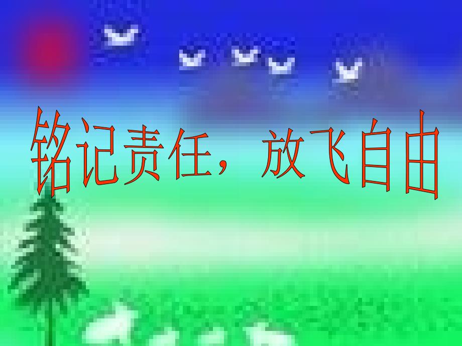 责任行为规范篇铭记责任放飞自由_第1页