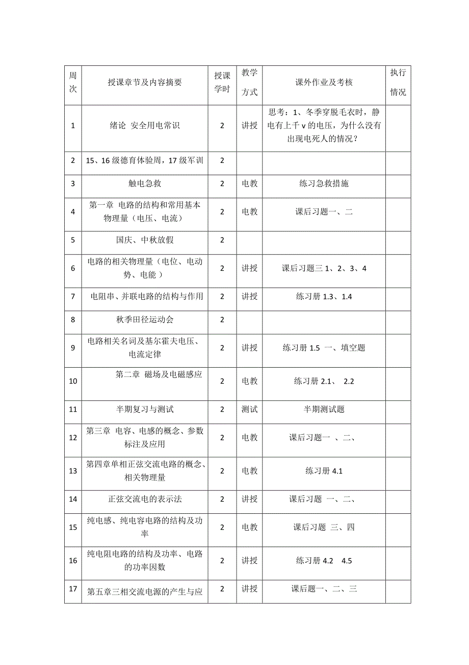 《电工电子技术基础》教案._第1页