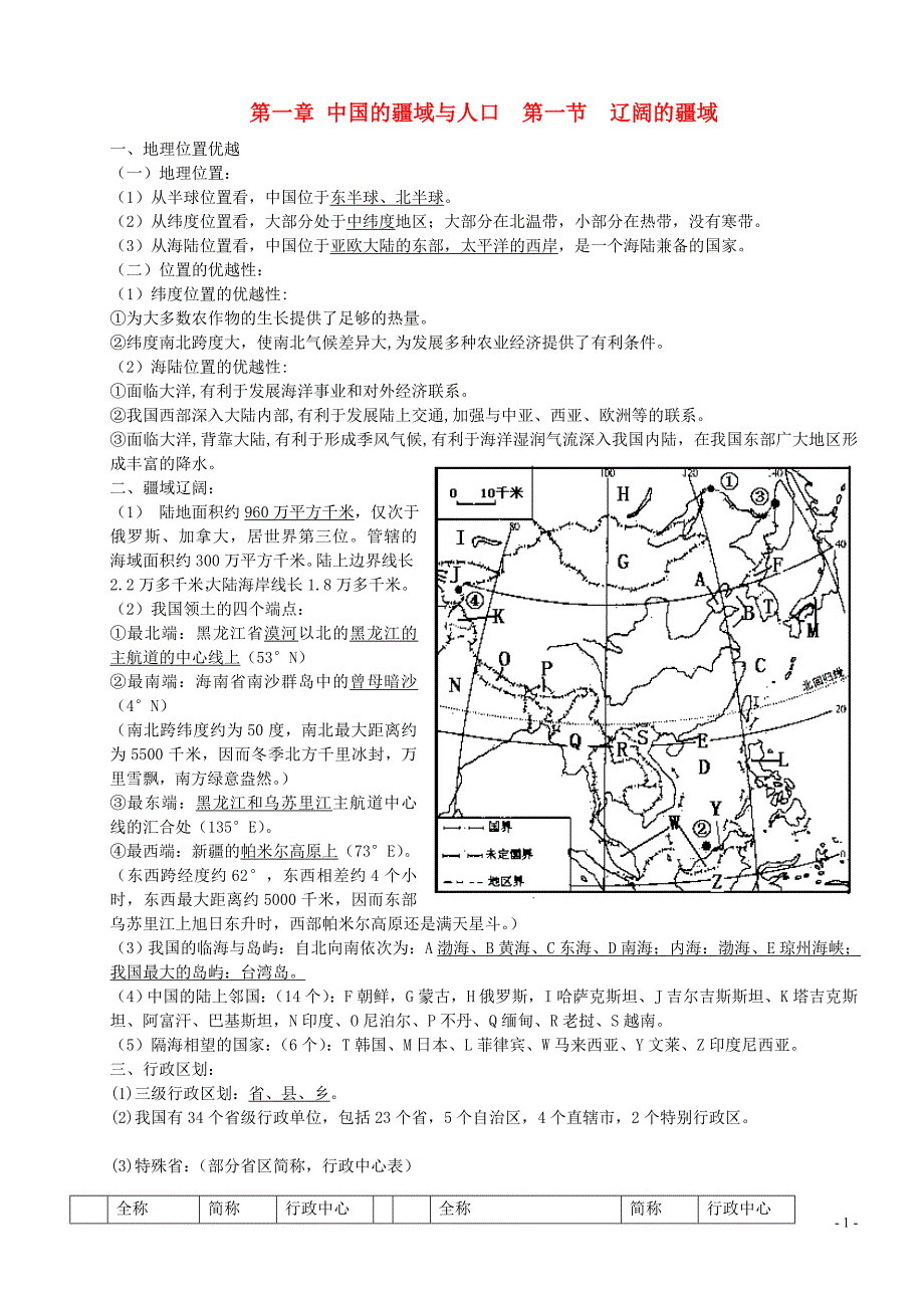 八年级地理上册知识点总结新人教版 (3).doc_第1页