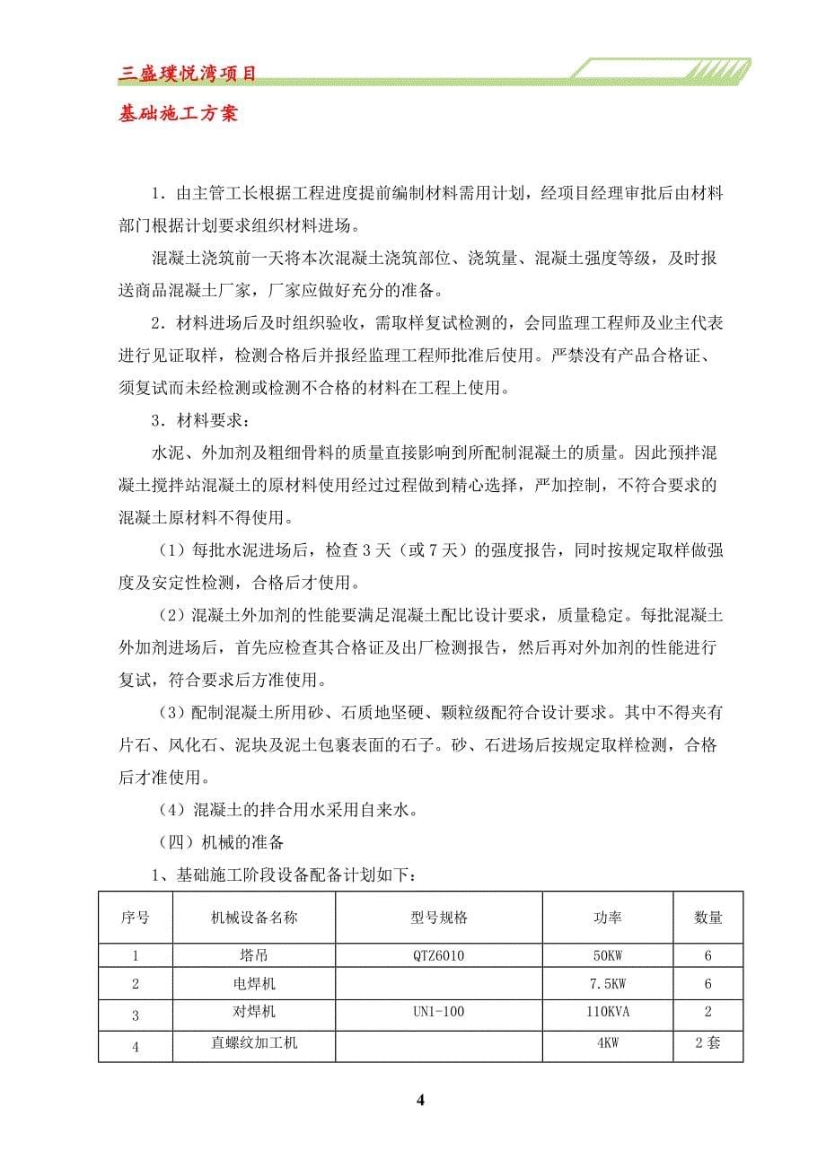 三盛璞悦湾项目工程基础施工组织设计方案_第5页