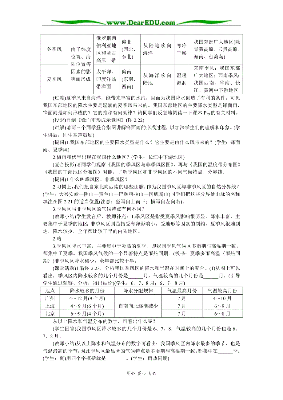 初二地理教案示范教案 气候多样 季风显著 第3课时.doc_第2页