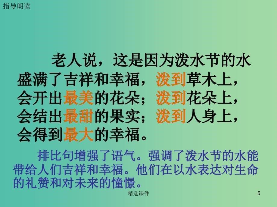 四年级语文上册《泼水节的怀念》课件3 沪教版_第5页