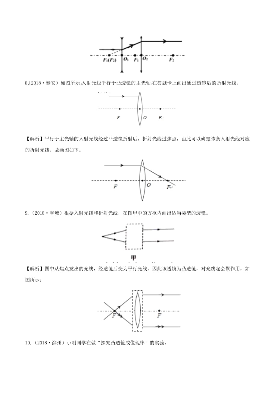 2019-2020学年八年级物理下册6.2学生实验：探究凸透镜成像练习(含解析)_第4页