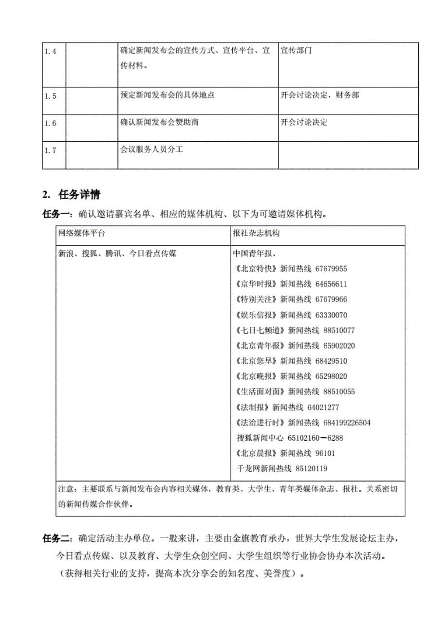 论坛新闻发布会策划实施方案_第5页