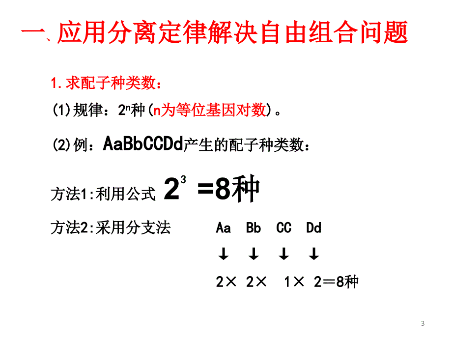 (超实用)自由组合定律解题技巧篇（课堂PPT）_第3页