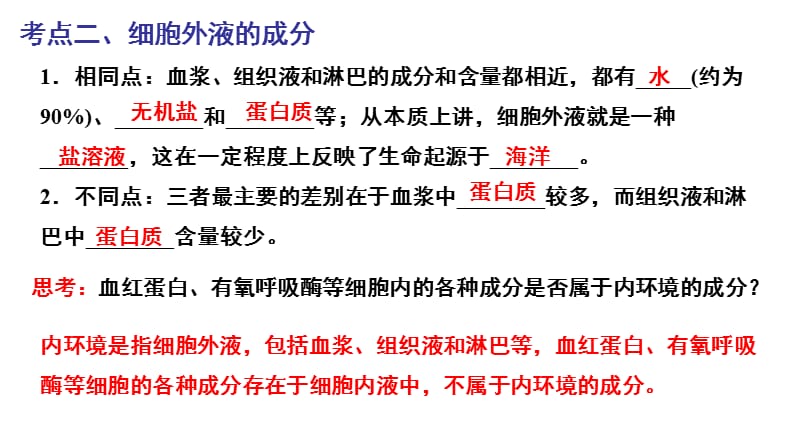 专题14人体的内环境和稳态年高考备考生物二轮复习课件共29张PPT_第5页