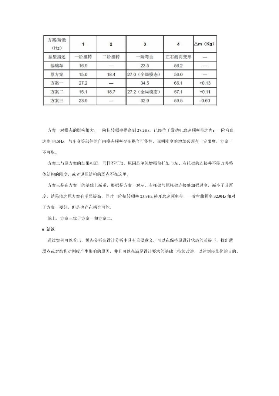 模态分析在发动机托架中的应用.doc_第5页