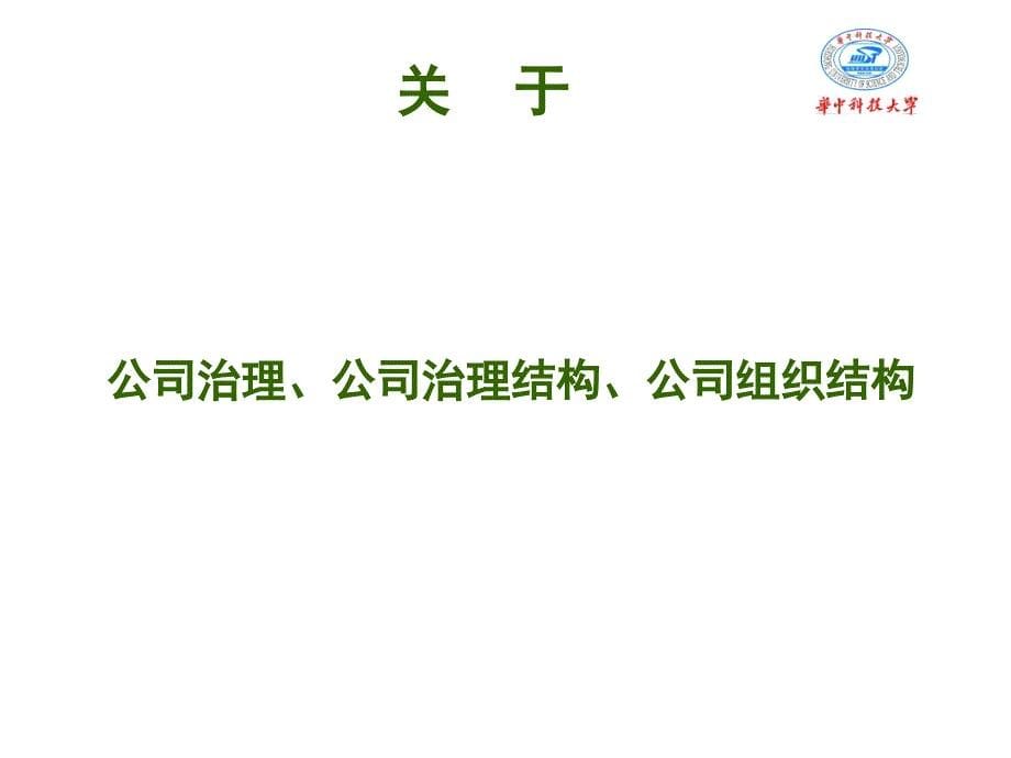 蔡晓清 华中科技大学公司治理与组织结构课件_第5页