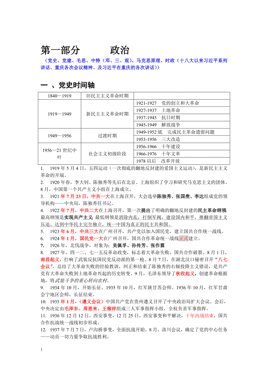 2018重庆事业单位综合基础知识(重点)._第1页