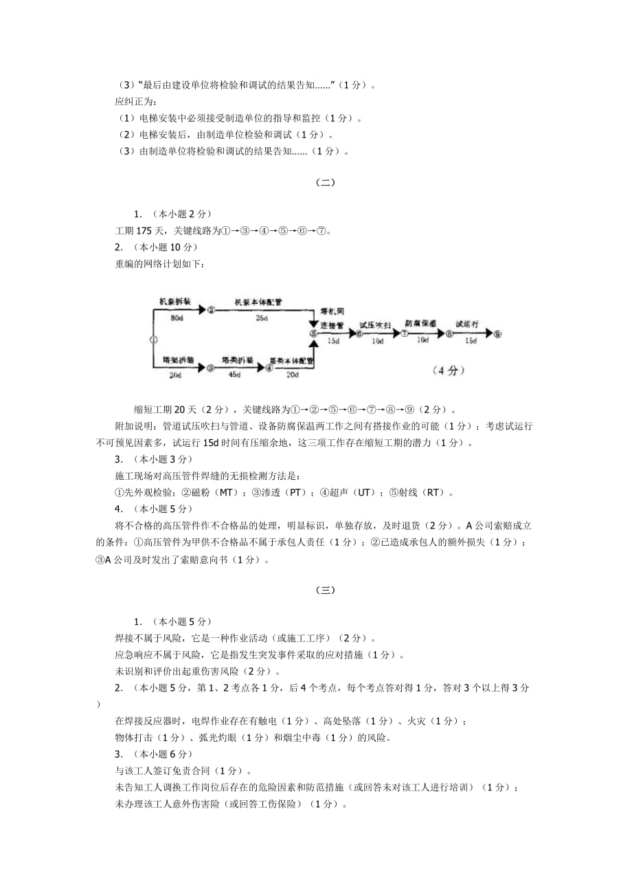 2009年一建机电实务考试真题.doc_第2页