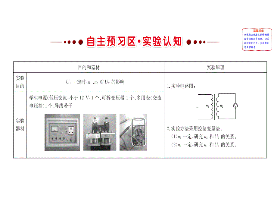 2018高中物理选修3-2同课异构课件：5-实验：探究变压器线圈两端的电压与匝数的关系 5-实验_第2页