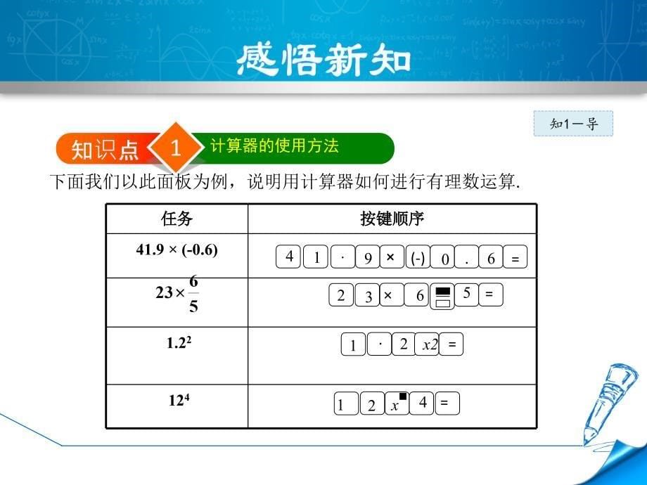 2.12.1北师大版七年级上册数学《用计算器进行运算1》_第5页