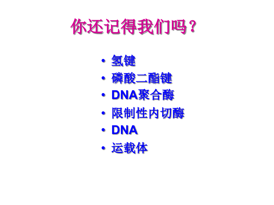 DNA重组技术的基本工具(讲课)精编版_第1页