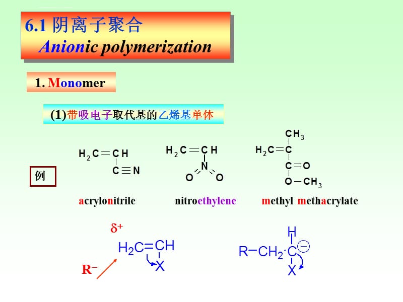 西安交大――高分子物理化学PPT第六章离子聚合课件_第2页