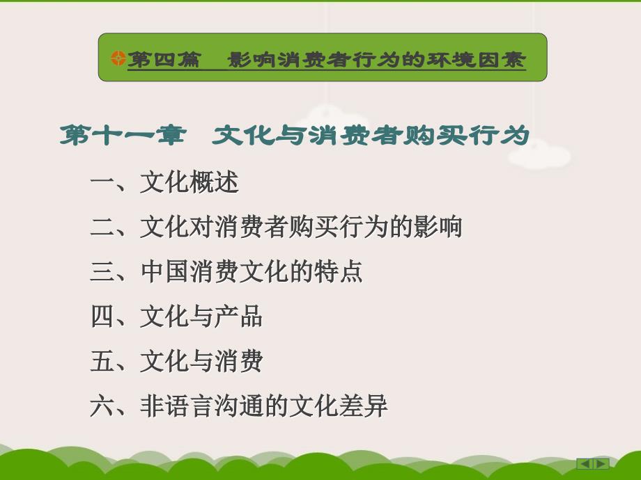 《消费者行为学》第十一章_文化与消费者购买行为_第1页