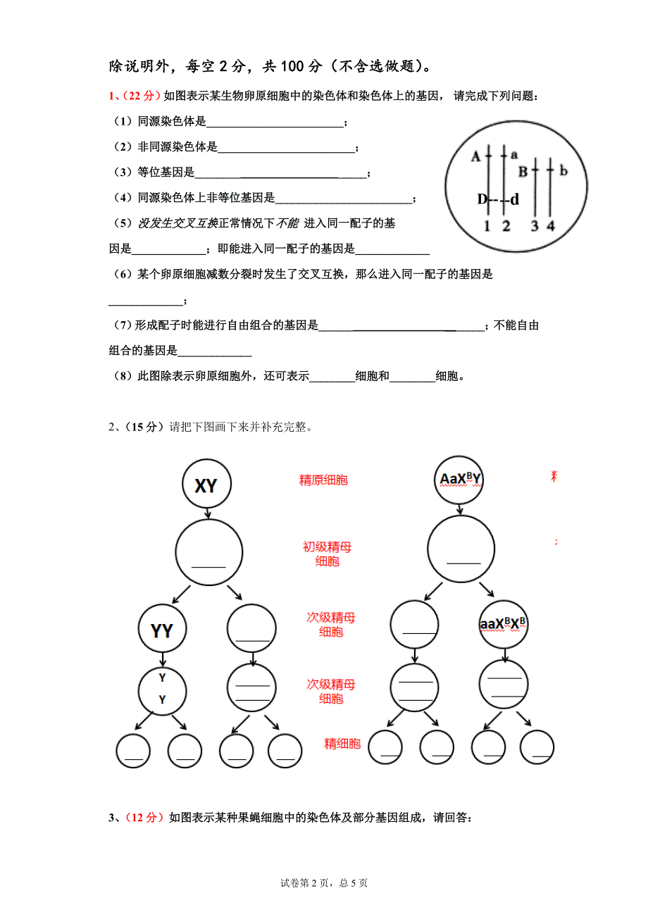 高中生物 限时练习4无答案_第2页