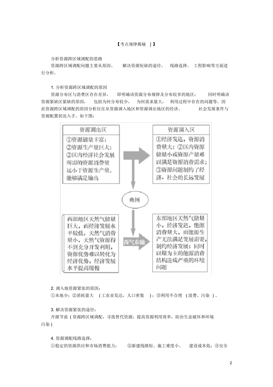 高考地理考点透析：资源的跨区域调配_第2页