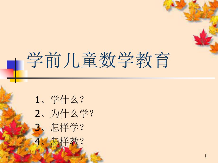 学前儿童数学教育（课堂PPT）_第1页