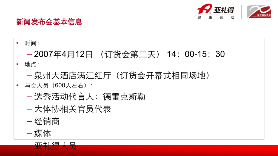 亚礼得篮球选秀活动新闻发布会方案（PPT139页）精编版_第2页