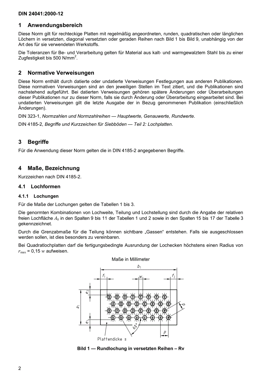 DIN 24041-2002 多孔板标准英文版_第2页