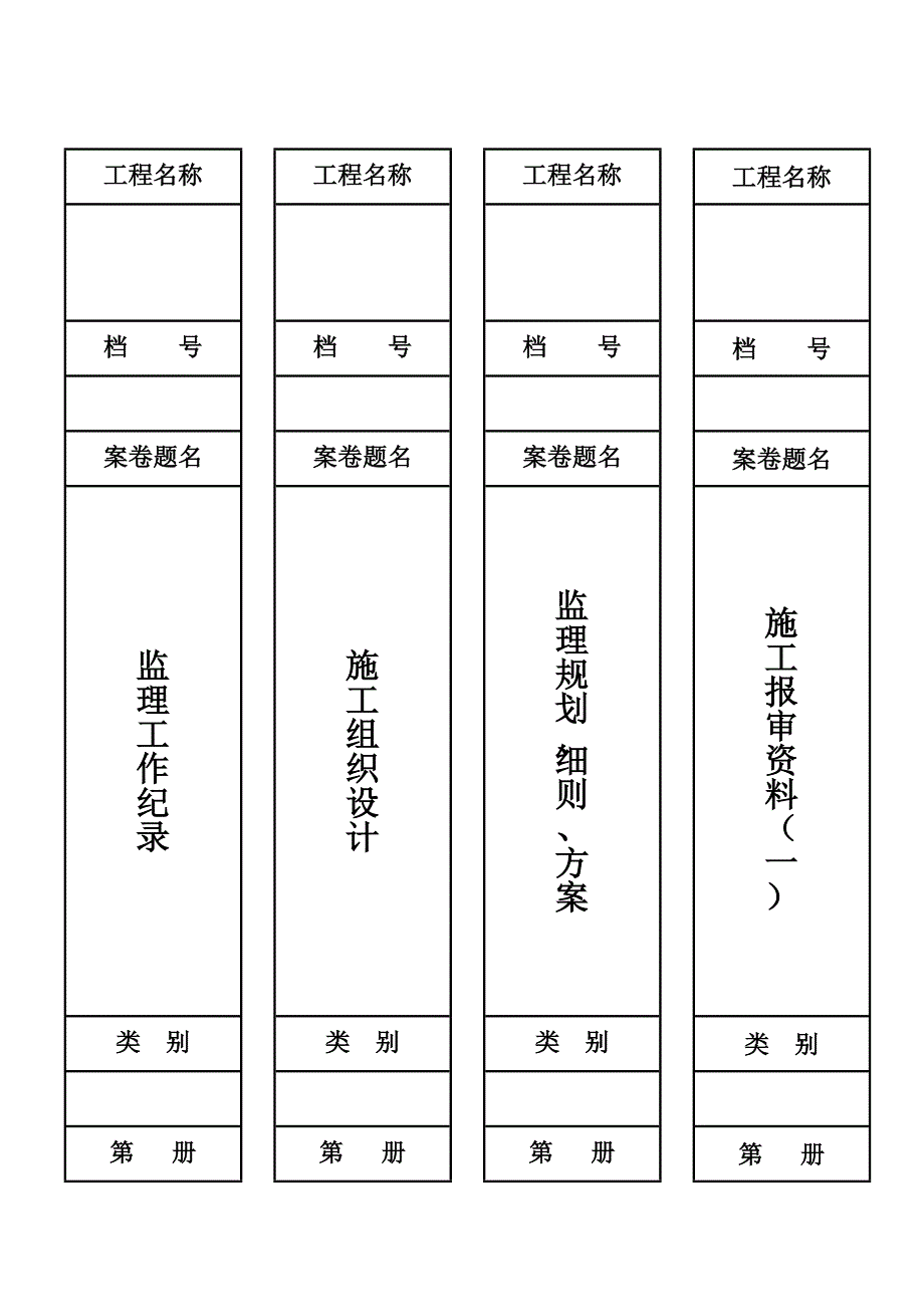 （实用）监理资料档案盒目录_第2页