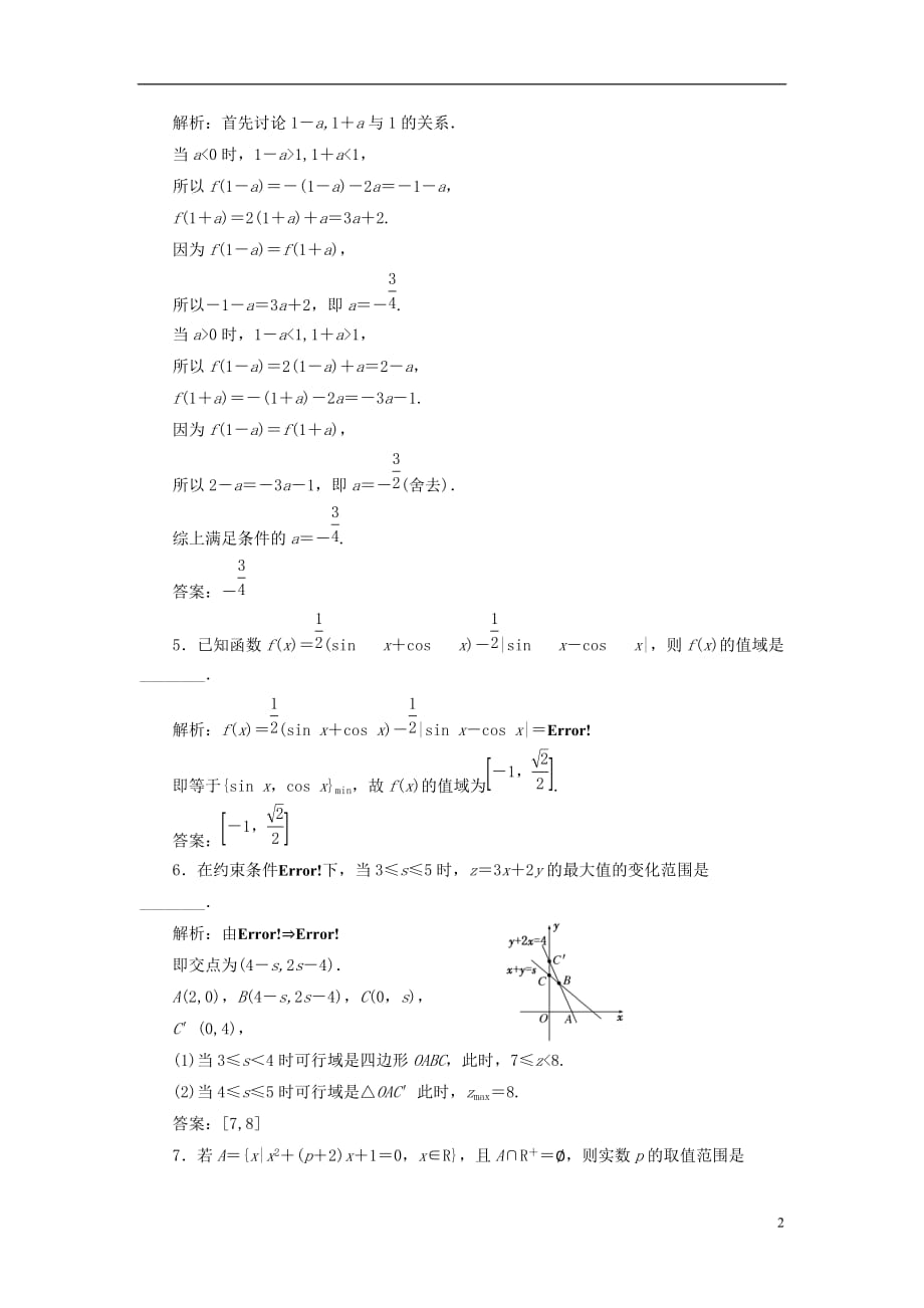 【三维设计】高中数学二轮专题 第二部分 专题1配套专题检测_第2页