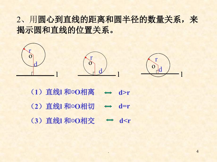 直线与圆的位置关系第一课时ppt课件_第4页
