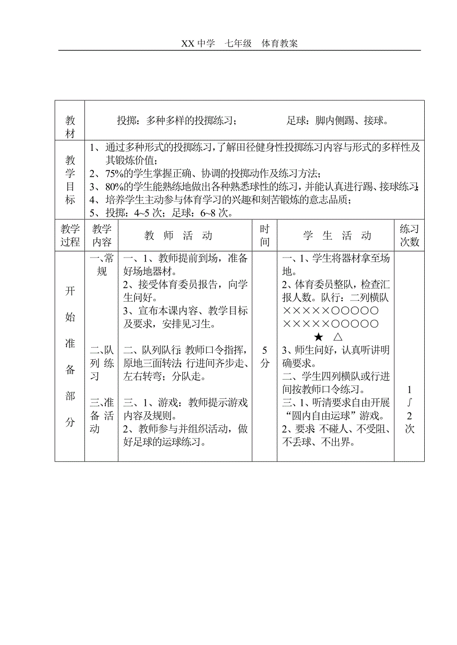 初中体育课教案全集-_第1页