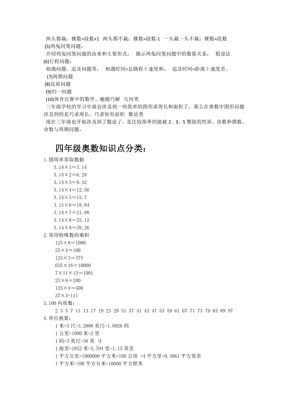 小学奥数知识点归纳和总结_第2页