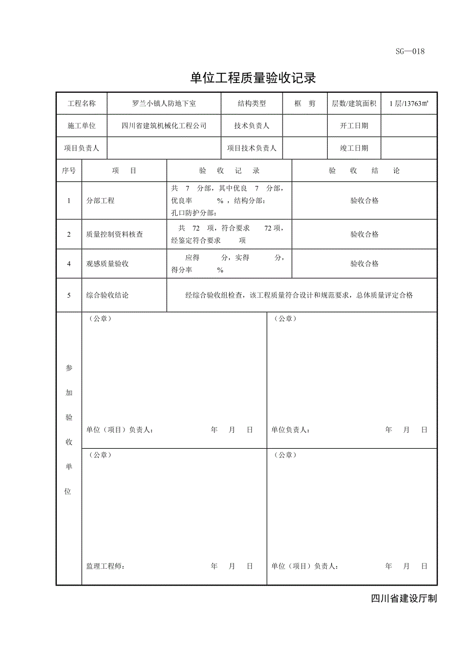 （实用）人防资料全套范例_第1页