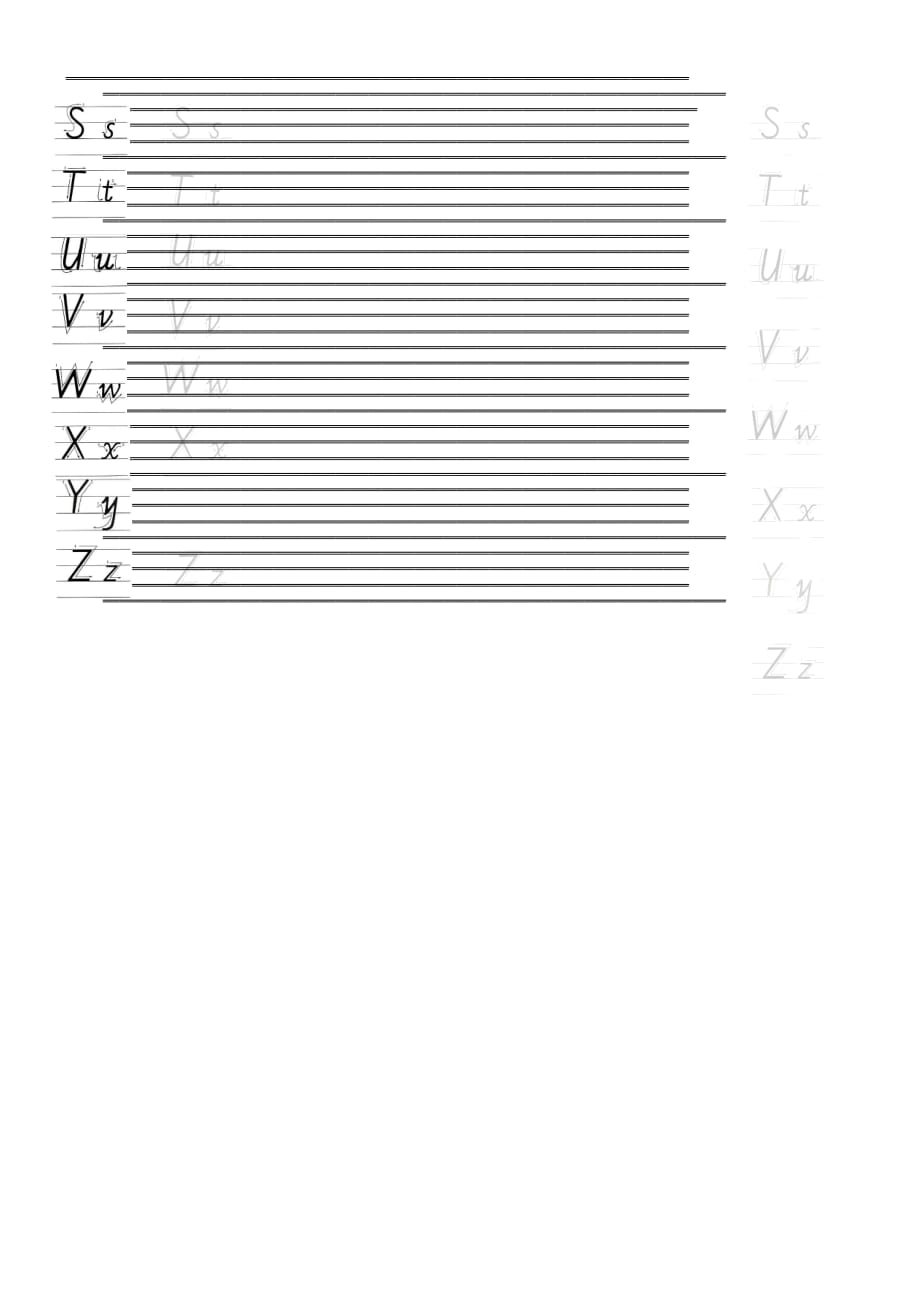 26个英文字母经典手写体描红_第2页