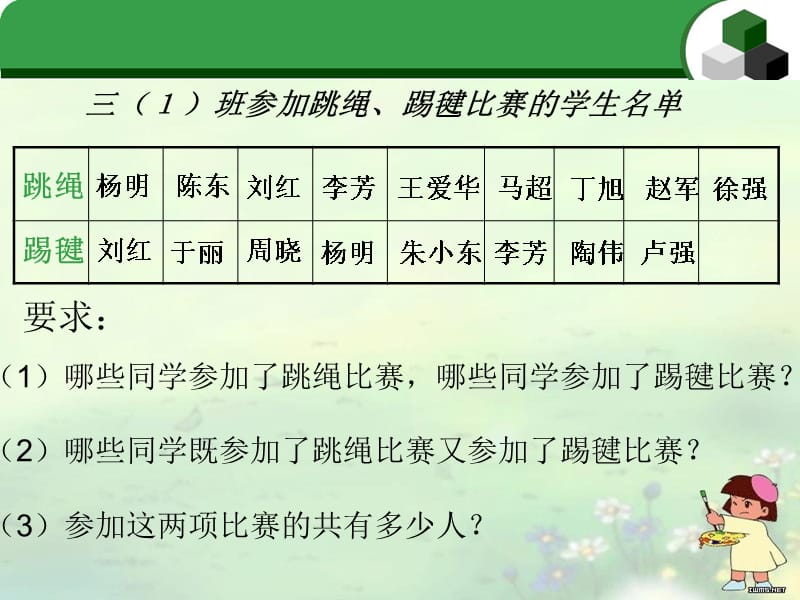 三年级上册数学广角集合1ppt课件_第2页