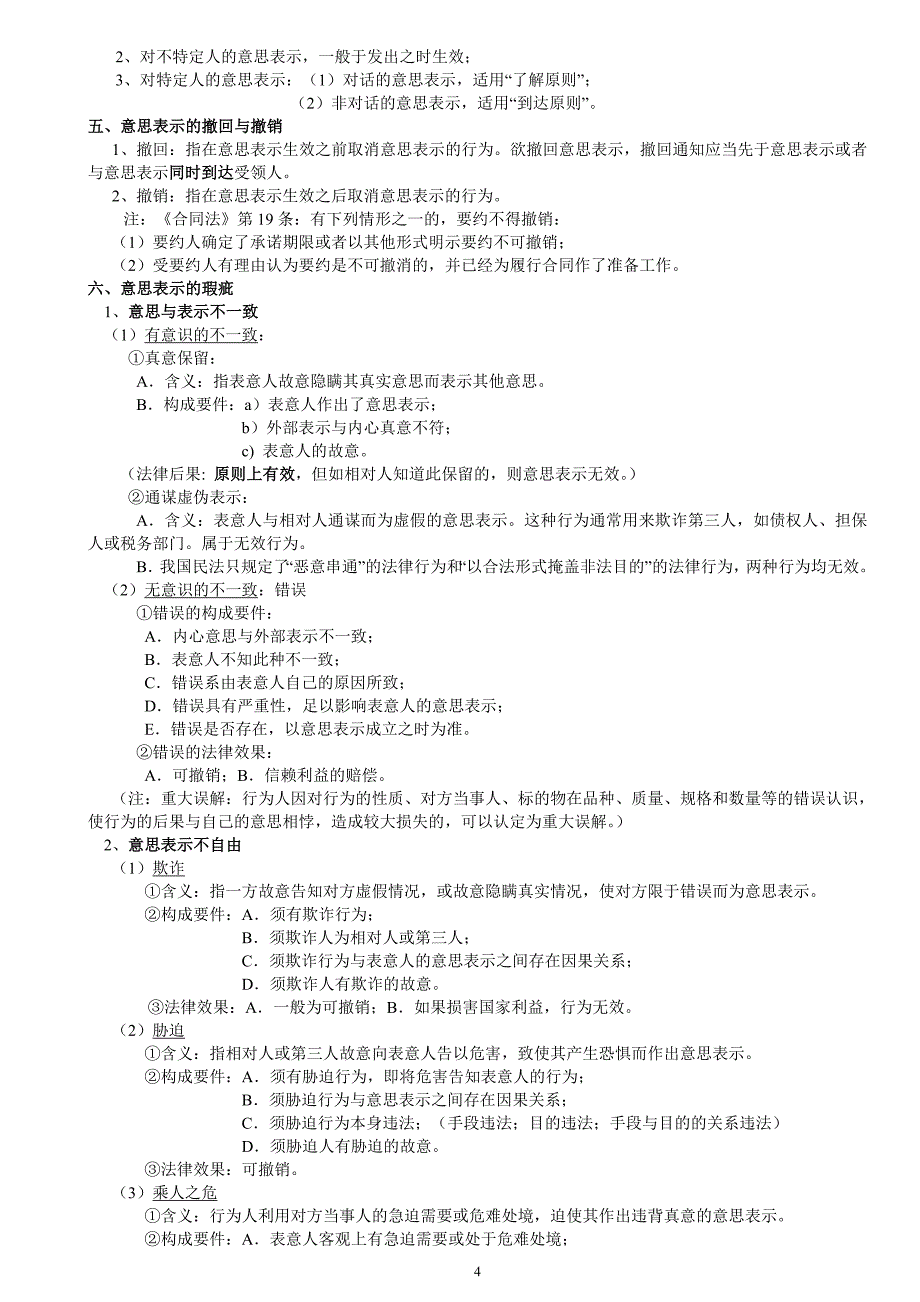 727编号民法学笔记汇总整理(重点版)_第4页