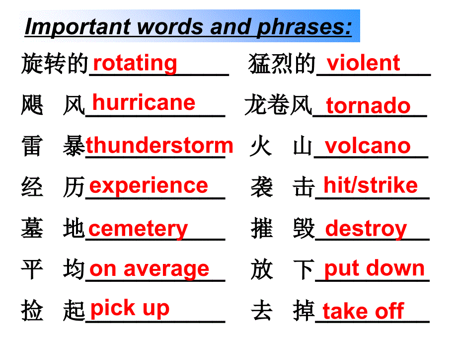 高一 英语 必修3第3单元语言点 外研社课件_第2页