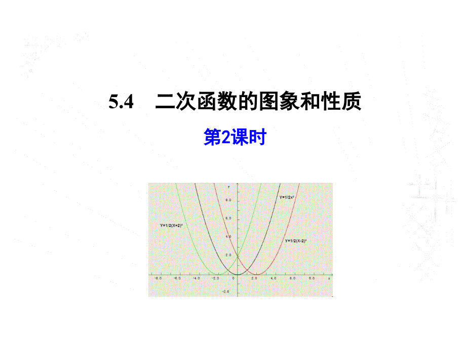 青岛版九年级数学下册5.4 二次函数的图象和性质(第2课时)课件_第1页