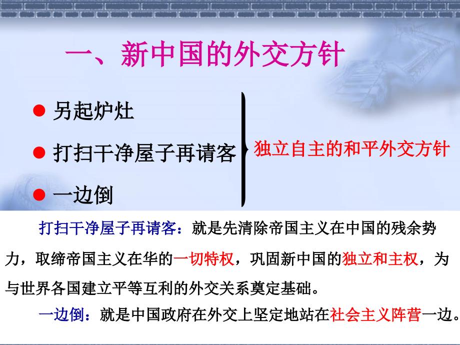 高中历史必修一、新中国初期的外交课件_第3页