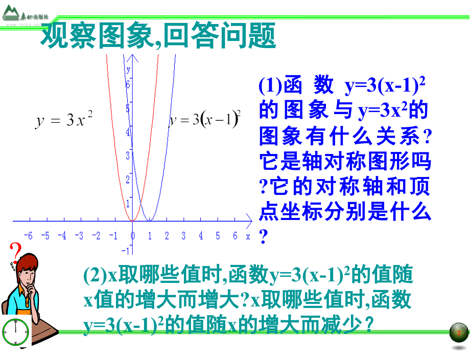 青岛版九年级5[1].6_二次函数y=ax2+bx+c的图象和性质课件_第3页