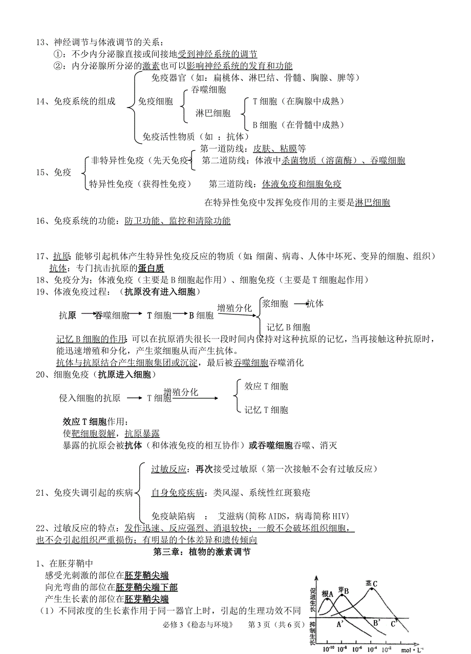 762编号高中生物必修3知识点总结(完成)_第3页