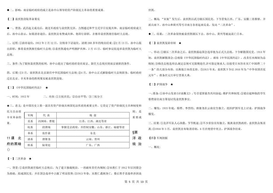 970编号人教版八年级上册历史知识点总结_第5页