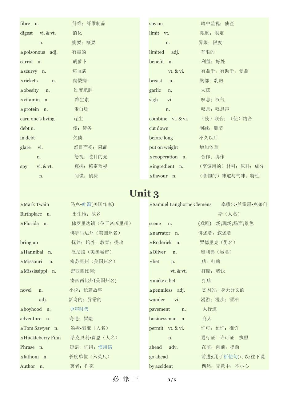 515编号高一英语必修三单词表_第3页